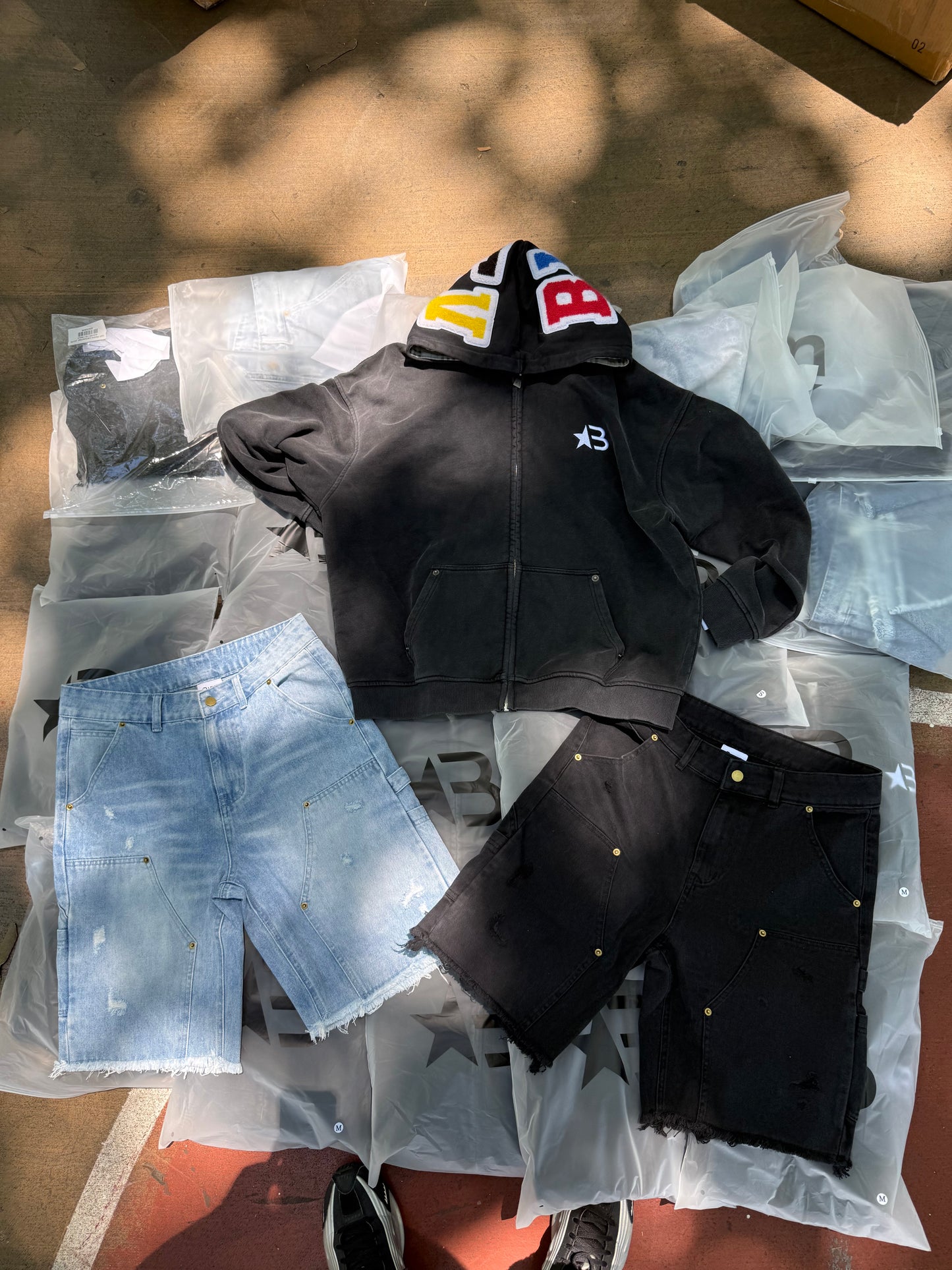 Black Denim Jean Shorts
