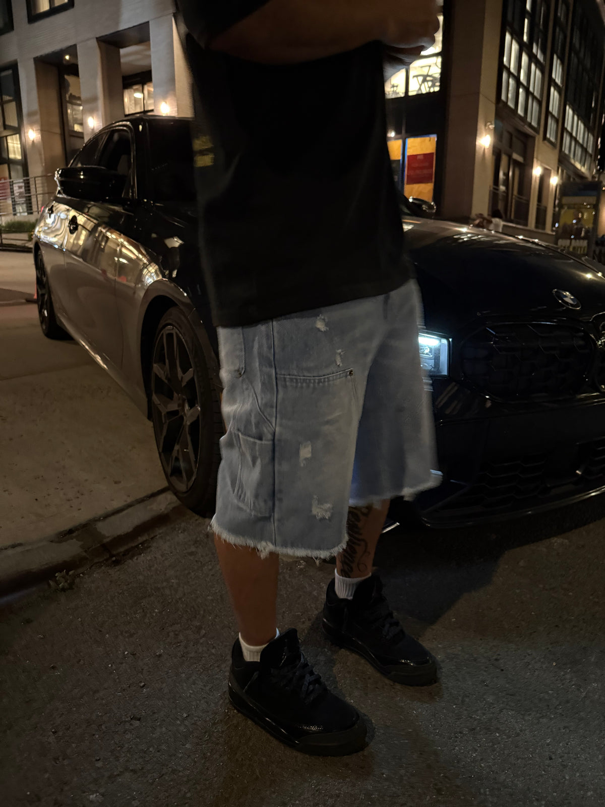 Blue Denim Jean Shorts