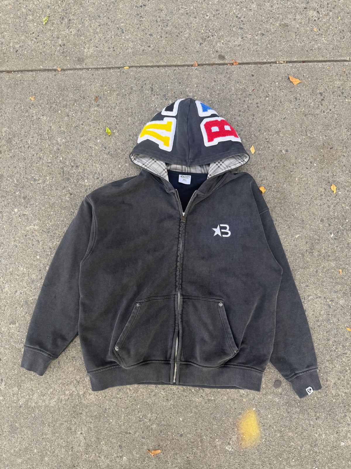 Plaid Zip Up Hoodie