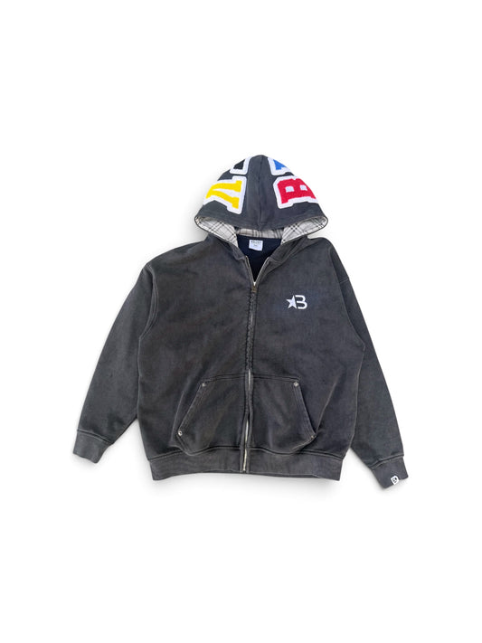 Plaid Zip Up Hoodie