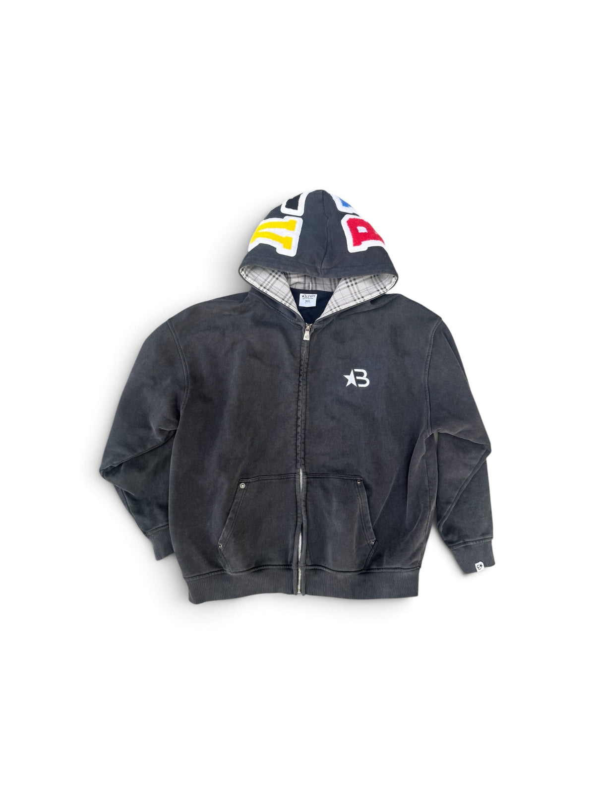 Plaid Zip Up Hoodie